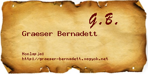 Graeser Bernadett névjegykártya